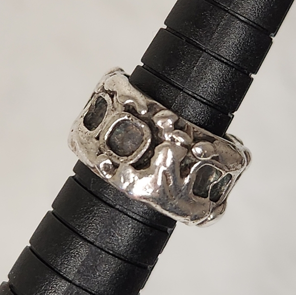 Vintage 50s Silver Pinky Ring - Picture 2 of 7